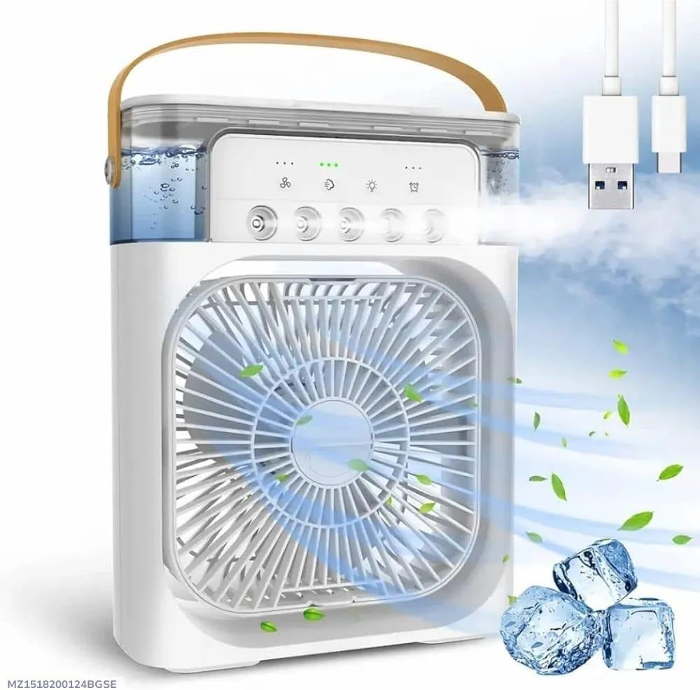 Next Nova Imported 10" Portable Air Cooler Fan – 3-in-1 Mini AC Desktop Humidifier 7-Color LED